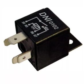 Rele auxiliar universal 12v 40a 4 pinos com suporte dni 0102