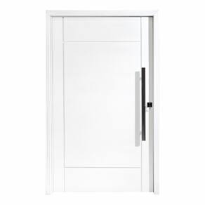 Porta Pivotante Maciça 214x127cm Eucalipto Pm95 Clean Cruzeiro Portas Fundo Primer Branco