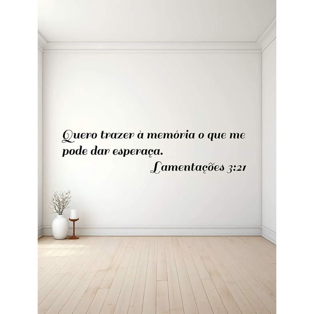 Adesivo De Parede Lamentações 3:21