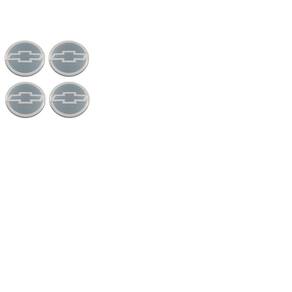 Emblema resinado gm chevorlet cinza 48mm 4pç corsa celta