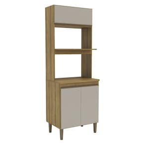 Paneleiro Torre Quente 70cm com 3 Portas e 2 Nichos 2416 Mel/Arenas
