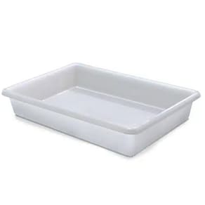 Bandeja Plástica Retangular 12 Litros Multiuso Branca 53 Cm