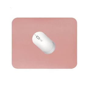 Mouse pad 25x20cm couro sintético impermeável rosa