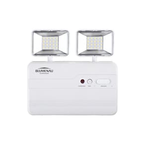 Luminária Emergência Bloco Led Blumenau 2 Faróis 10W Bivolt