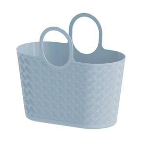 Bolsa Rattan 25 Lts De Plástico Com Alça Praia Feira Cinza