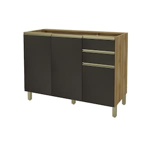 Balcão de Cozinha 3 Portas 2 Gavetas Sem Tampo 120cm Star Indekes