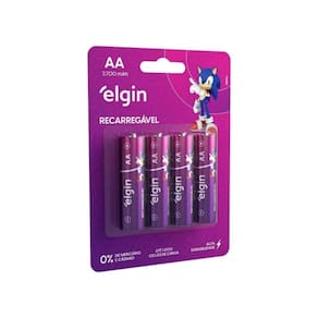 Pilha Recarregável Elgin Aa 2700mAh 4 Unidades