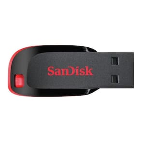 Pendrive Sandisk Cruzer Blade 16Gb 2.0 Preto E Vermelho