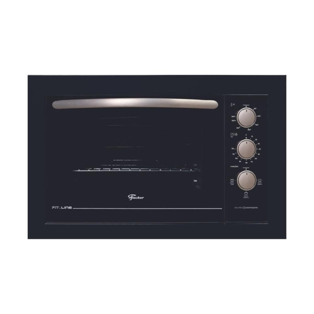 Forno Eletrico Fischer Fit Line Embutir 48L Black 220V