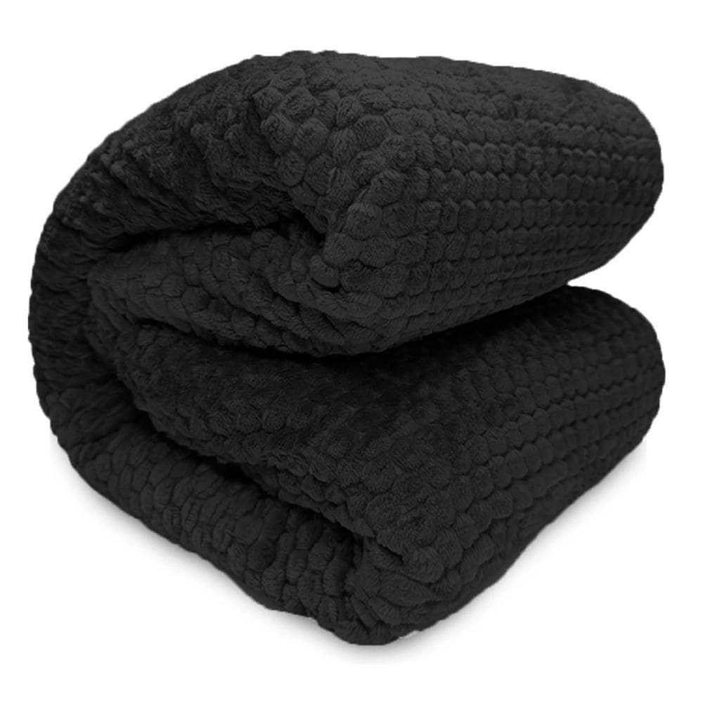 Cobertor De Microfibra Casal Corttex Lugano Preto