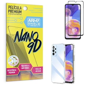 Kit capinha samsung a23 4g + película premium nano 9d