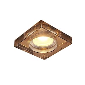 3 Spot Cristal Espelhado Embutir Quadrado Cobre Ac594