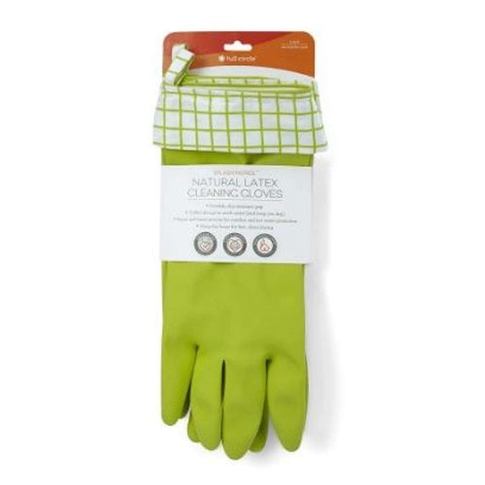 Luvas de limpeza de látex is grande 1 contagem por full circle home