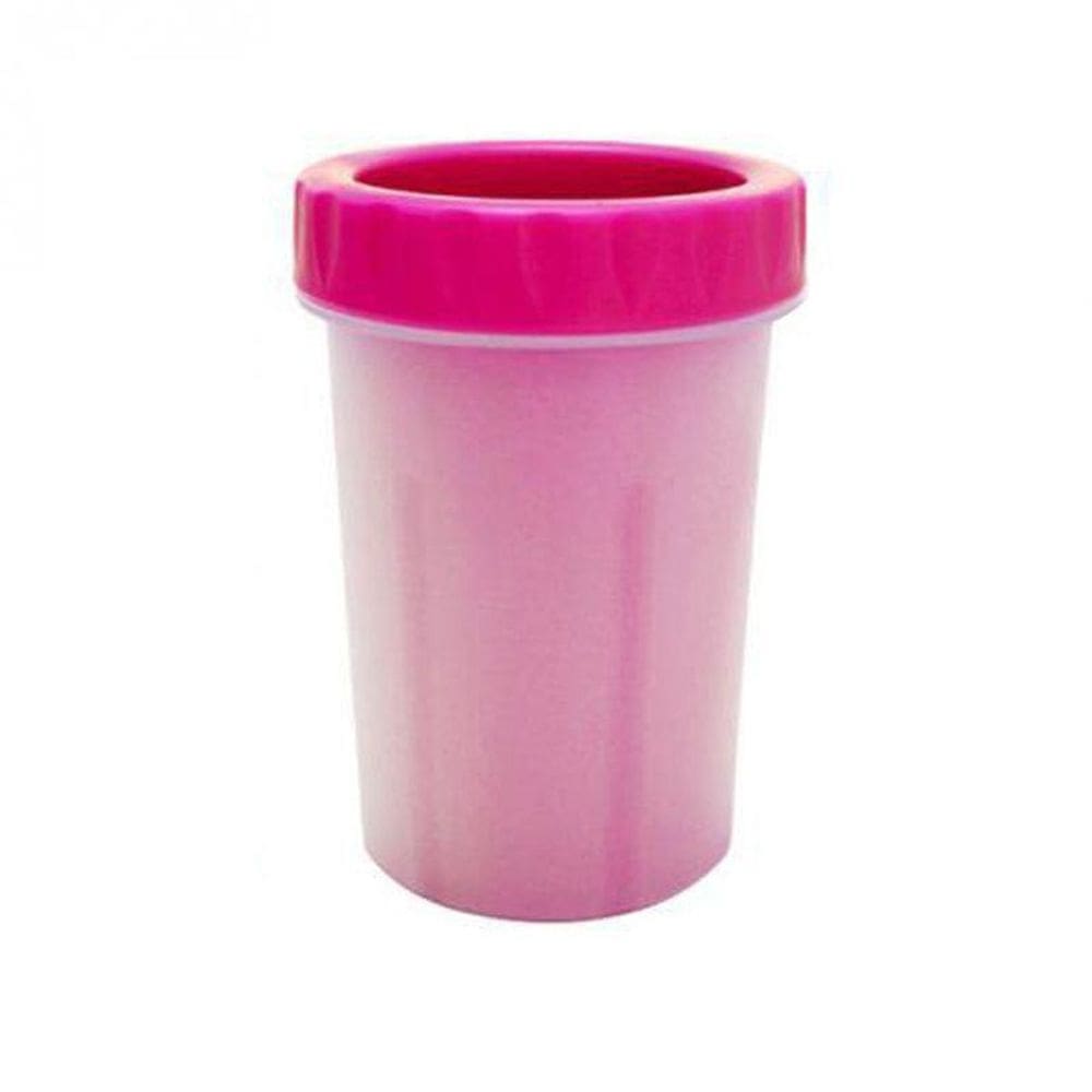 Copo Rosa Limpador Cachorro Limpa Patas Patinhas Pet Banho