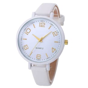 Relógio feminino barato luxo branco + caixa