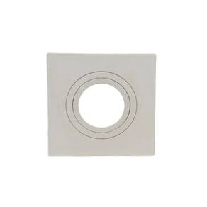Spot de Embutir MR16 Dicroica Quadrado Plano Branco 10cm