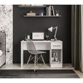 Mesa Escrivaninha com 1 Gaveta e Espaço para Cpu 2319 Branco