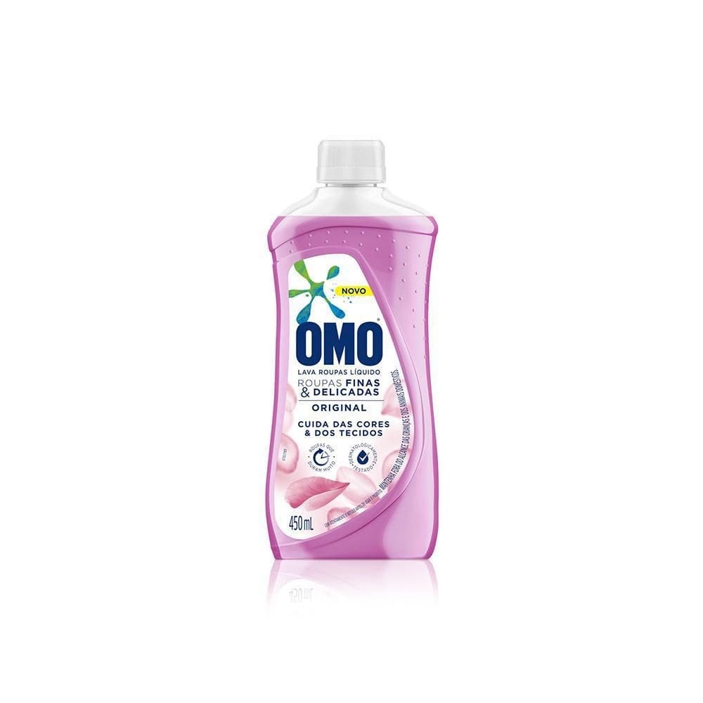 Sabão líquido omo roupas finas e delicadas 450ml