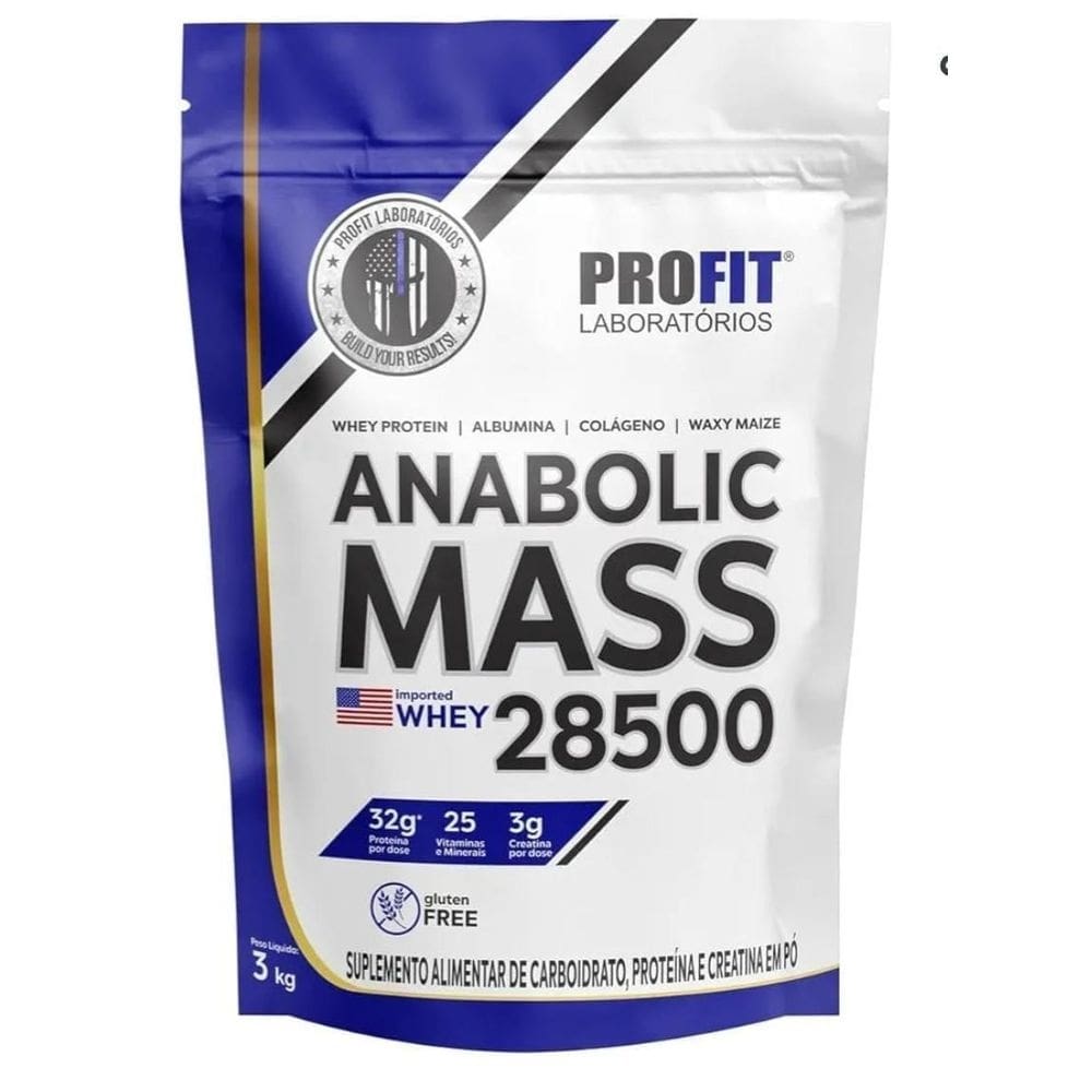 Suplemento Hiper Calorico Anabolic Mass 3Kg Leite Ninho
