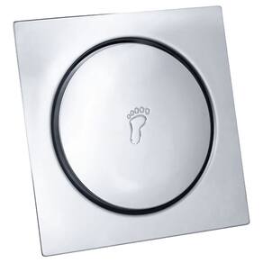 Ralo Click 10x10 em Aço Inox Quadrado Veda Cheiro Design Inovador Fertak