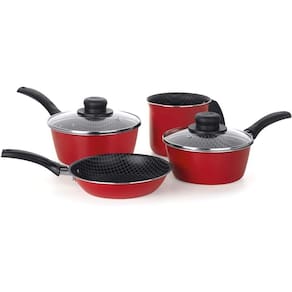Conjunto 04 Peças Vermelho Aluminio Antiaderente Linha Essen