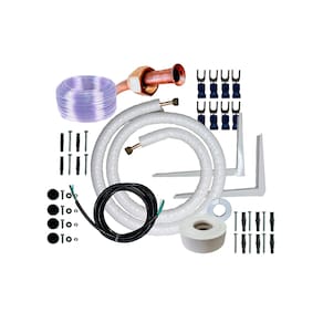 Kit Completo Para Instalação De Ar Condicionado 1/4 x 3/8 3 Metros 7000 a 12000 Btus Com Suporte 450mm Para Condensadora