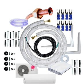 Kit Completo Para Instalação De Ar Condicionado LG Dual Inverter 18000 Btus 1/4 x 1/2 3 Metros  Com Suporte 450mm