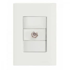 Conj 4x2 1 Tomada Tv/sat Coaxial Tramontina Giz Branco