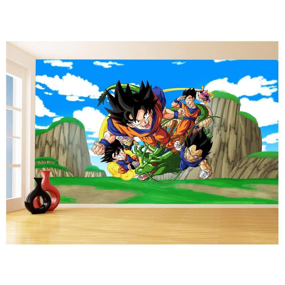 Papel De Parede Dragon Ball Goku Vegeta Anime 3,5M Dbz508