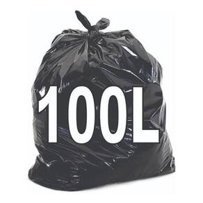 Saco De Lixo 100 Lts Preto - 100 Unidades - Resistente