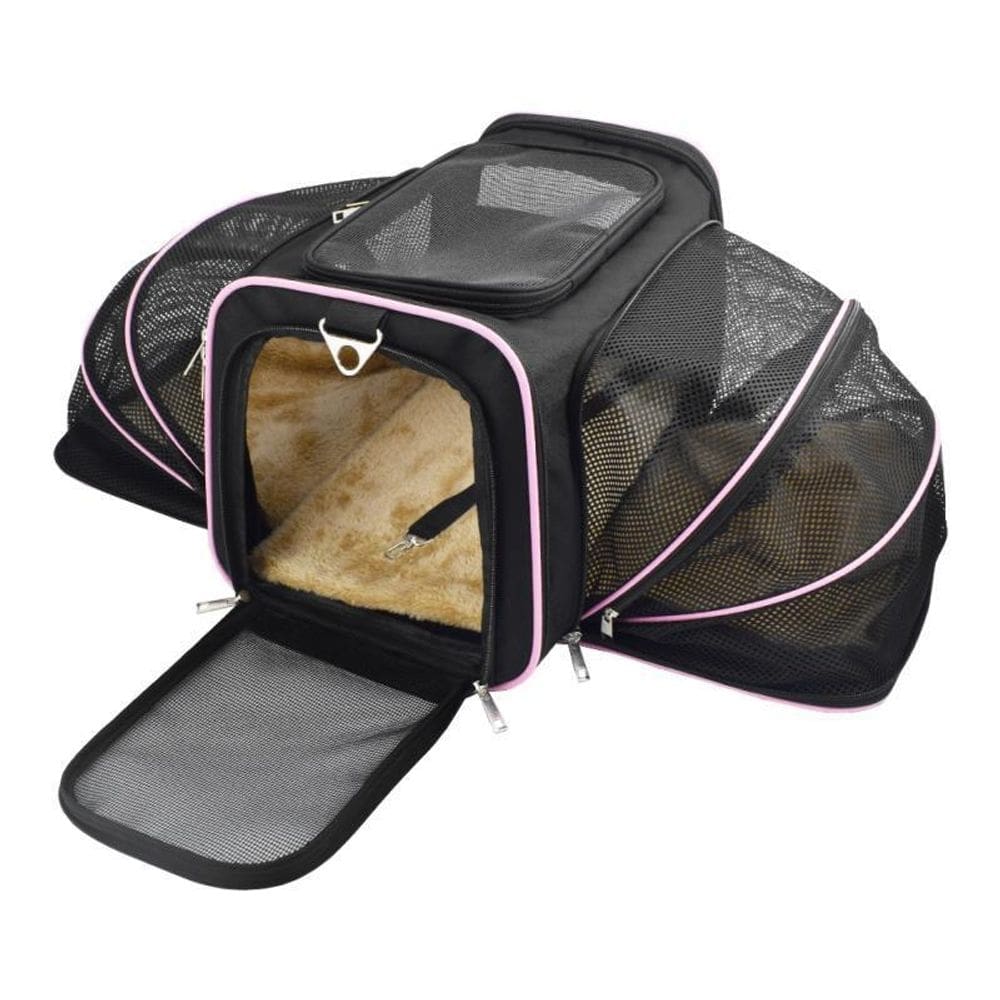 Bolsa Transpote Para Pet Expnsível Viagem Rosa