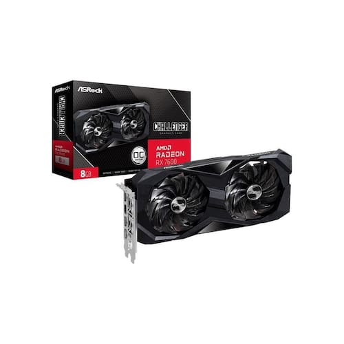 Imagem do produto Placa de Vídeo AsRock Radeon RX 7600 Challenger OC, 8GB, GDDR6, 128-bit, 90-GA41ZZ-00UANF em Casas Bahia