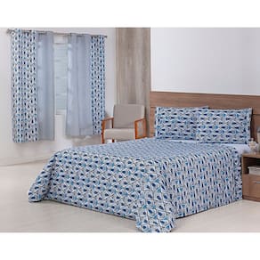Jogo Lençol 4 Peças Cama Viúva 2,03mx1,20mx30cm 100% Algodão 180 Fios Ponto Palito Losangos Branco