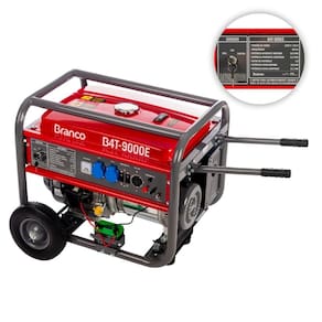 Gerador à Gasolina 9 KVA Branco B4T-9000E Partida Elétrica 110V/220V
