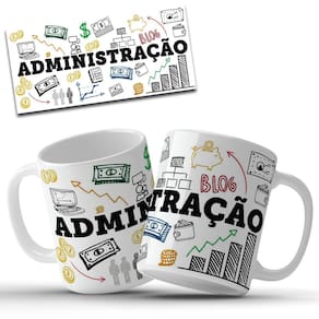 Caneca Personalizada Profissão Administração em Cerâmica 325ml