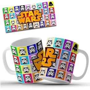 Caneca Personalizada Star Wars Decoração em Cerâmica 325ml