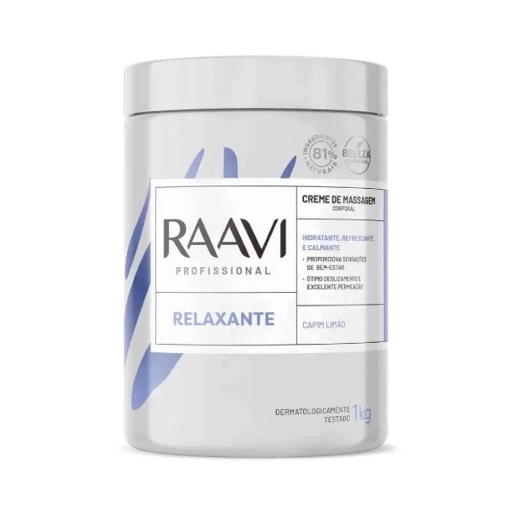Creme De Massagem Corporal Relaxante Capim Limao 1 Kg