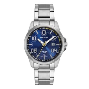 Relógio Seculus Masculino Ref: 44198G0Svna3 Militar Prateado