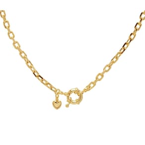 Choker Cartier Coração Fecho Boia Folheado Ouro 18K