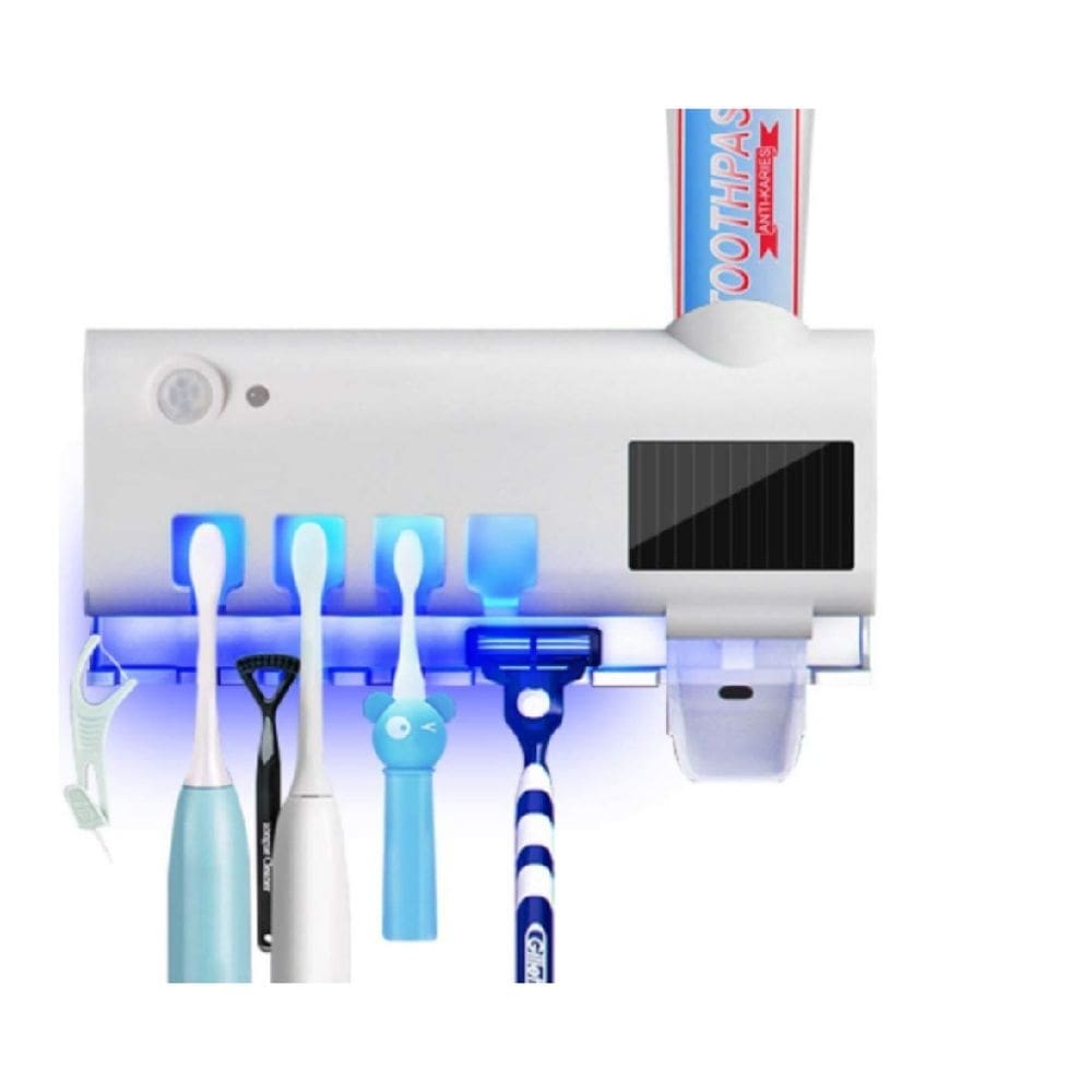 Dispenser Automático Pasta De Dente + Suporte e Esterelizador De Escovas Uv
