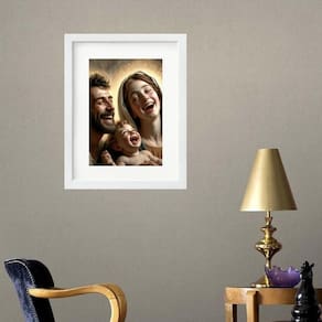Quadro Sagrada Família Gargalhando - 60X48Cm