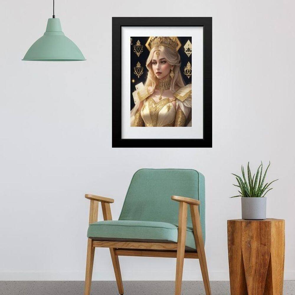 Quadro Rainha De Ouros - 60X48Cm