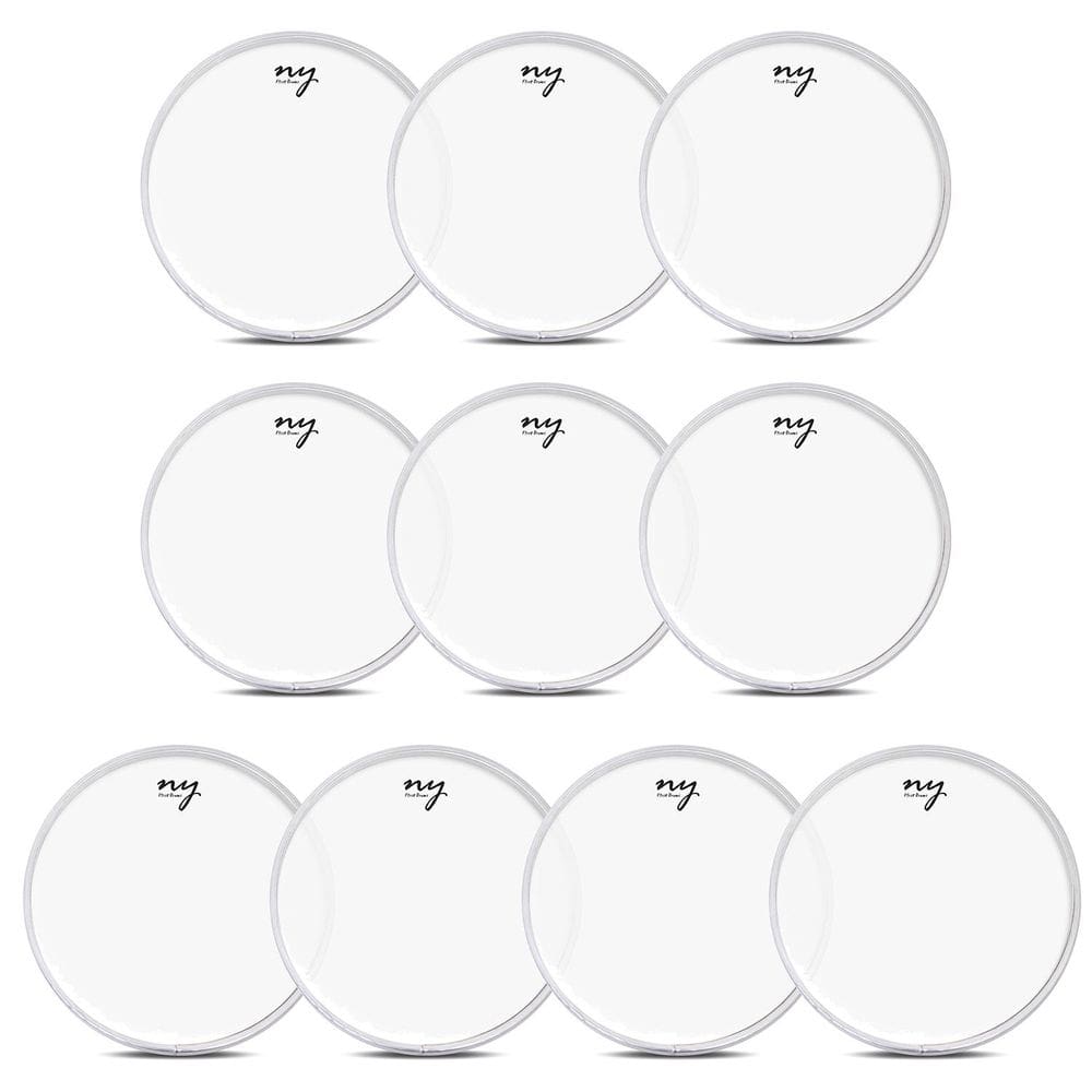 Kit 10 Peles Leitosas Translucidas para Bateria 14” New York