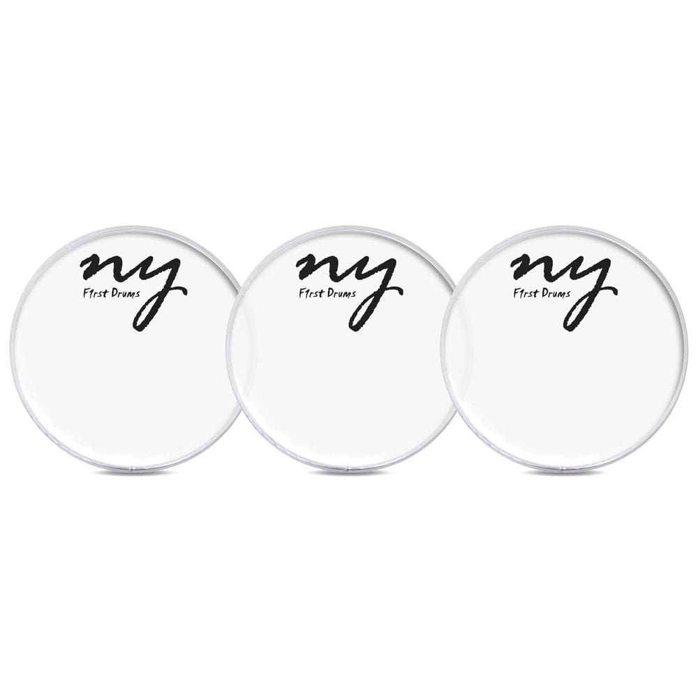 Kit 3 Peles Clear Transparentes para Bateria 20” New York