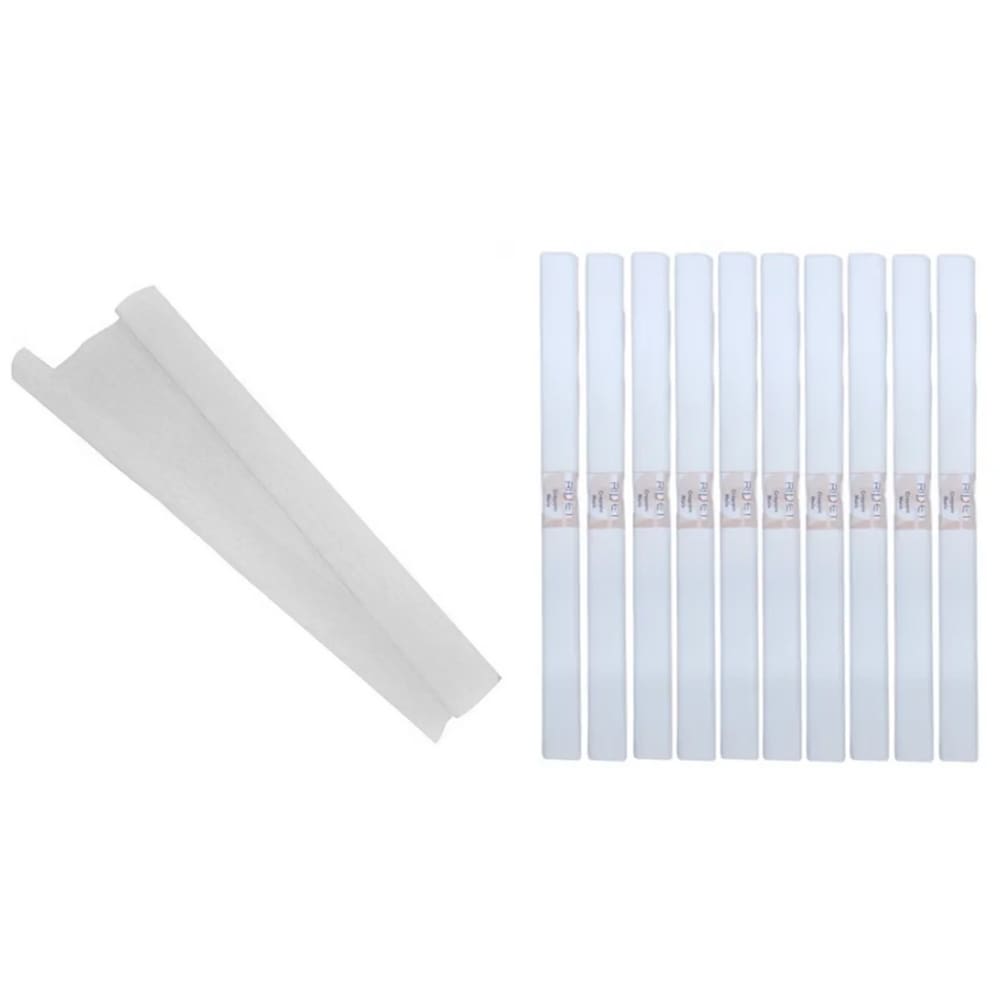 Pacote Papel Crepom 48cmx2m Branco C/10 - Ridet