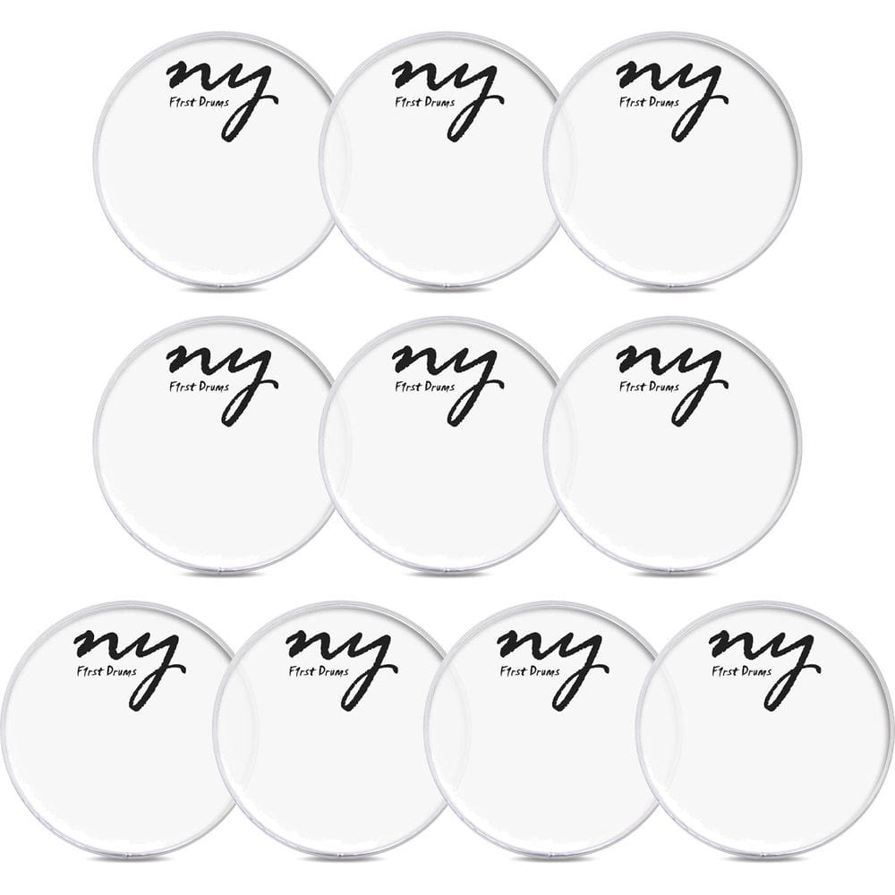 Kit 10 Peles Leitosas Translucidas para Bateria 22” New York