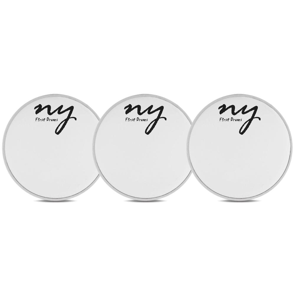 Kit 3 Peles Porosas para Bateria 22” Branca New York