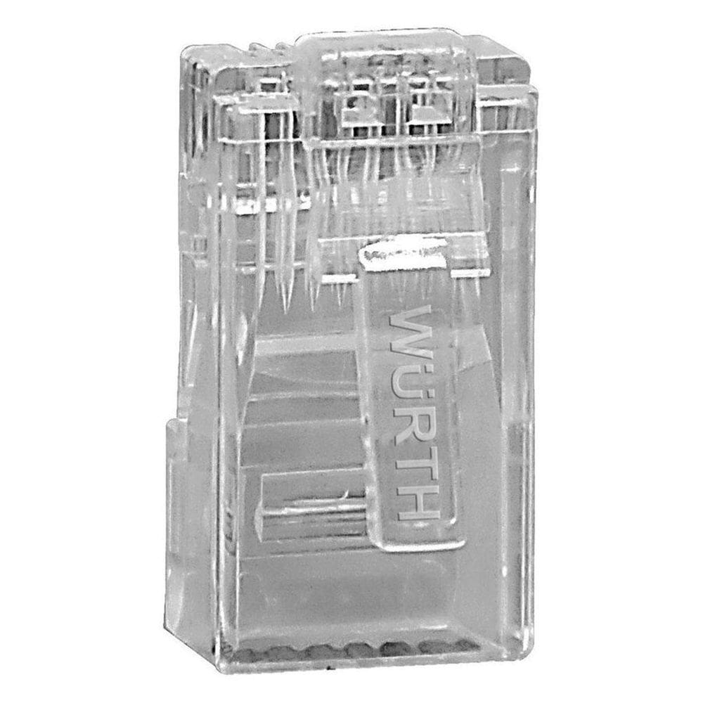 Plug Modular Rj45 Cat5 Wurth, Pacote 50 Unidades 0978120001