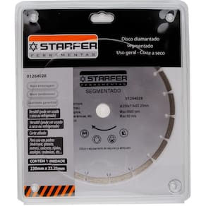 Disco Diamantado Segmentado 9 Polegadas Starfer