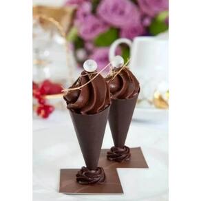 2 Formas Silicone 3 Partes P/ Chocolate Cone Médio Bwb 859